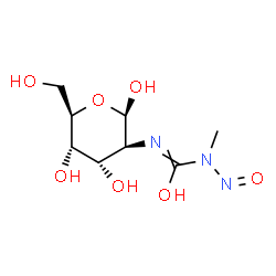 ChemSpider 2D Image | 2-Deoxy-2-({hydroxy[methyl(nitroso)amino]methylene}amino)-beta-D-altropyranose | C8H15N3O7