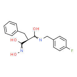 ChemSpider 2D Image | (2S)-2-Benzyl-N-(4-fluorobenzyl)-N'-hydroxypropanediimidic acid | C17H17FN2O3
