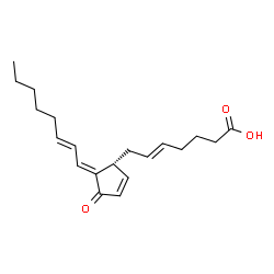 ChemSpider 2D Image | (5E,8beta,12E,14E)-11-Oxoprosta-5,9,12,14-tetraen-1-oic acid | C20H28O3