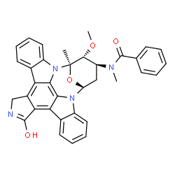 ChemSpider 2D Image | N-[(2R,3R,4S,6S)-16-Hydroxy-3-methoxy-2-methyl-29-oxa-1,7,17-triazaoctacyclo[12.12.2.1~2,6~.0~7,28~.0~8,13~.0~15,19~.0~20,27~.0~21,26~]nonacosa-8,10,12,14,16,19,21,23,25,27-decaen-4-yl]-N-methylbenzam
ide | C35H30N4O4
