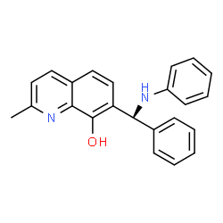 ChemSpider 2D Image | 7-[(R)-Anilino(phenyl)methyl]-2-methyl-8-quinolinol | C23H20N2O