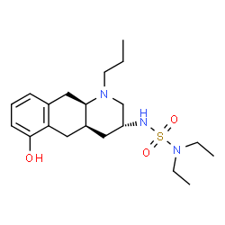 ChemSpider 2D Image | N,N-Diethyl-N'-[(3R,4aR,10aR)-6-hydroxy-1-propyl-1,2,3,4,4a,5,10,10a-octahydrobenzo[g]quinolin-3-yl]sulfuric diamide | C20H33N3O3S