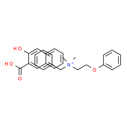ChemSpider 2D Image | benzyl-dimethyl-(2-phenoxyethyl)ammonium;3-hydroxynaphthalene-2-carboxylic acid | C28H30NO4