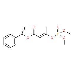 ChemSpider 2D Image | (1S)-1-Phenylethyl (2E)-3-[(dimethoxyphosphoryl)oxy]-2-butenoate | C14H19O6P
