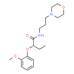 ChemSpider 2D Image | (2S)-2-(2-Methoxyphenoxy)-N-[3-(4-morpholinyl)propyl]butanamide | C18H28N2O4