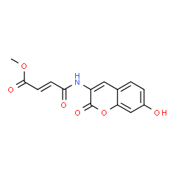 ChemSpider 2D Image | Methyl (2E)-4-[(7-hydroxy-2-oxo-2H-chromen-3-yl)amino]-4-oxo-2-butenoate | C14H11NO6