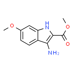 ChemSpider 2D Image | Methyl 3-amino-6-methoxy-1H-indole-2-carboxylate | C11H12N2O3