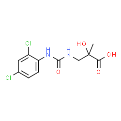 ChemSpider 2D Image | 3-{[(2,4-Dichlorophenyl)carbamoyl]amino}-2-hydroxy-2-methylpropanoic acid | C11H12Cl2N2O4