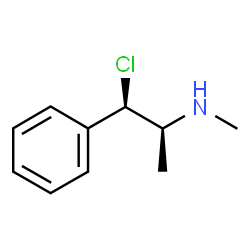 ChemSpider 2D Image | (1R,2S)-1-Chloro-N-methyl-1-phenyl-2-propanamine | C10H14ClN