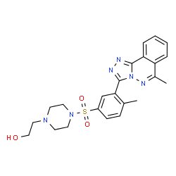 ChemSpider 2D Image | 2-(4-{[4-Methyl-3-(6-methyl[1,2,4]triazolo[3,4-a]phthalazin-3-yl)phenyl]sulfonyl}-1-piperazinyl)ethanol | C23H26N6O3S
