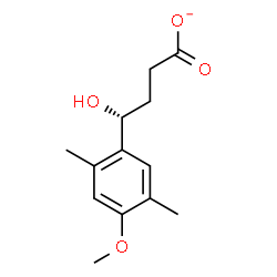 ChemSpider 2D Image | (4R)-4-Hydroxy-4-(4-methoxy-2,5-dimethylphenyl)butanoate | C13H17O4