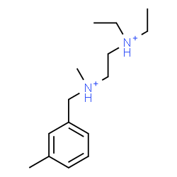 ChemSpider 2D Image | N,N-Diethyl-N'-methyl-N'-(3-methylbenzyl)-1,2-ethanediaminium | C15H28N2