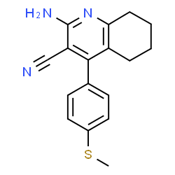 ChemSpider 2D Image | 2-Amino-4-[4-(methylsulfanyl)phenyl]-5,6,7,8-tetrahydro-3-quinolinecarbonitrile | C17H17N3S