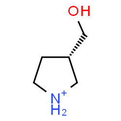 ChemSpider 2D Image | (3S)-3-(Hydroxymethyl)pyrrolidinium | C5H12NO