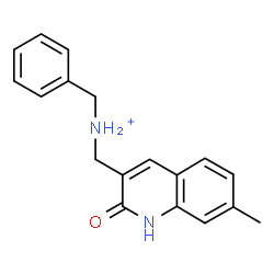 ChemSpider 2D Image | N-Benzyl(7-methyl-2-oxo-1,2-dihydro-3-quinolinyl)methanaminium | C18H19N2O