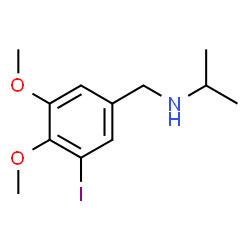 ChemSpider 2D Image | N-(3-Iodo-4,5-dimethoxybenzyl)-2-propanamine | C12H18INO2