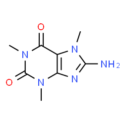 ChemSpider 2D Image | 8-amino-1,3,7-trimethyl-1H-purine-2,6(3H,7H)-dione | C8H11N5O2