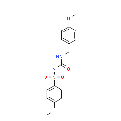 ChemSpider 2D Image | N-[(4-Ethoxybenzyl)carbamoyl]-4-methoxybenzenesulfonamide | C17H20N2O5S