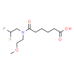 ChemSpider 2D Image | 6-[(2,2-Difluoroethyl)(2-methoxyethyl)amino]-6-oxohexanoic acid | C11H19F2NO4