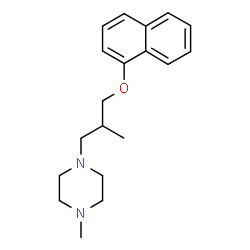 ChemSpider 2D Image | 1-Methyl-4-[2-methyl-3-(1-naphthyloxy)propyl]piperazine | C19H26N2O
