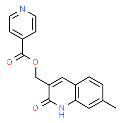 ChemSpider 2D Image | (7-Methyl-2-oxo-1,2-dihydro-3-quinolinyl)methyl isonicotinate | C17H14N2O3