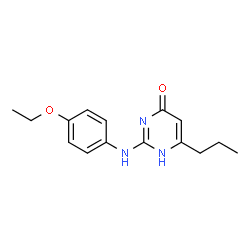 ChemSpider 2D Image | 2-[(4-Ethoxyphenyl)amino]-6-propyl-4(1H)-pyrimidinone | C15H19N3O2
