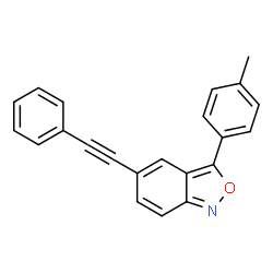 ChemSpider 2D Image | 3-(4-Methylphenyl)-5-(phenylethynyl)-2,1-benzoxazole | C22H15NO