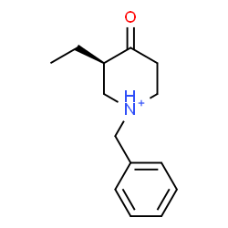 ChemSpider 2D Image | (3R)-1-Benzyl-3-ethyl-4-oxopiperidinium | C14H20NO