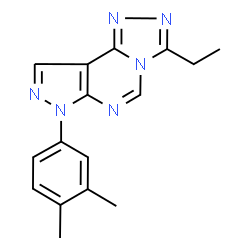 ChemSpider 2D Image | 7-(3,4-Dimethylphenyl)-3-ethyl-7H-pyrazolo[4,3-e][1,2,4]triazolo[4,3-c]pyrimidine | C16H16N6