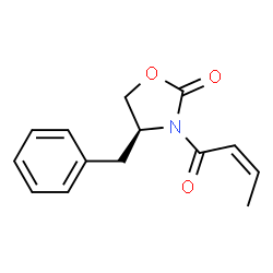 ChemSpider 2D Image | (4S)-4-Benzyl-3-[(2Z)-2-butenoyl]-1,3-oxazolidin-2-one | C14H15NO3