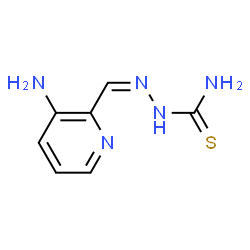 ChemSpider 2D Image | (2Z)-2-[(3-Amino-2-pyridinyl)methylene]hydrazinecarbothioamide | C7H9N5S