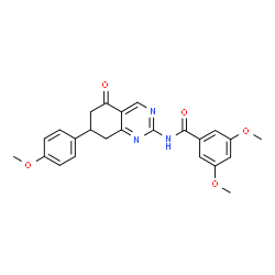 ChemSpider 2D Image | 3,5-Dimethoxy-N-[7-(4-methoxyphenyl)-5-oxo-5,6,7,8-tetrahydro-2-quinazolinyl]benzamide | C24H23N3O5
