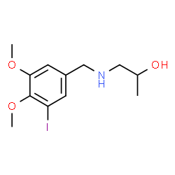 ChemSpider 2D Image | 1-[(3-Iodo-4,5-dimethoxybenzyl)amino]-2-propanol | C12H18INO3