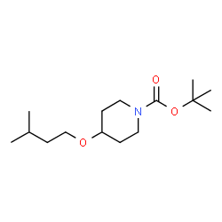 ChemSpider 2D Image | 2-Methyl-2-propanyl 4-(3-methylbutoxy)-1-piperidinecarboxylate | C15H29NO3