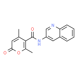 ChemSpider 2D Image | 4,6-Dimethyl-2-oxo-N-(3-quinolinyl)-2H-pyran-5-carboxamide | C17H14N2O3