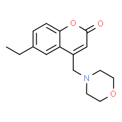 ChemSpider 2D Image | 6-Ethyl-4-(4-morpholinylmethyl)-2H-chromen-2-one | C16H19NO3