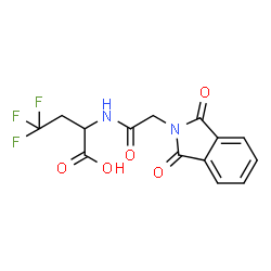 ChemSpider 2D Image | 2-{[(1,3-Dioxo-1,3-dihydro-2H-isoindol-2-yl)acetyl]amino}-4,4,4-trifluorobutanoic acid | C14H11F3N2O5