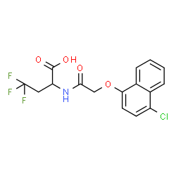 ChemSpider 2D Image | 2-({[(4-Chloro-1-naphthyl)oxy]acetyl}amino)-4,4,4-trifluorobutanoic acid | C16H13ClF3NO4