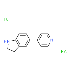 ChemSpider 2D Image | 5-(4-Pyridinyl)indoline dihydrochloride | C13H14Cl2N2