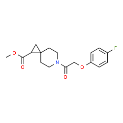 ChemSpider 2D Image | Methyl 6-[(4-fluorophenoxy)acetyl]-6-azaspiro[2.5]octane-1-carboxylate | C17H20FNO4