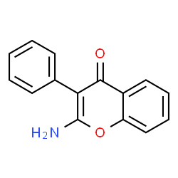 ChemSpider 2D Image | 2-Amino-3-phenyl-4H-chromen-4-one | C15H11NO2