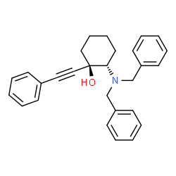 ChemSpider 2D Image | (1R,2S)-2-(Dibenzylamino)-1-(phenylethynyl)cyclohexanol | C28H29NO