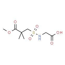 ChemSpider 2D Image | N-[(3-Methoxy-2,2-dimethyl-3-oxopropyl)sulfonyl]glycine | C8H15NO6S