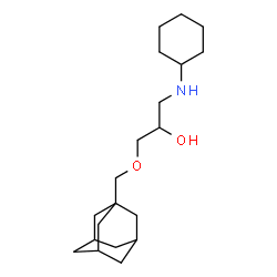 ChemSpider 2D Image | 1-(Adamantan-1-ylmethoxy)-3-(cyclohexylamino)-2-propanol | C20H35NO2