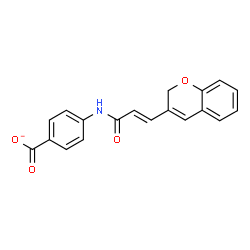 ChemSpider 2D Image | 4-{[(2E)-3-(2H-Chromen-3-yl)-2-propenoyl]amino}benzoate | C19H14NO4