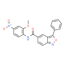 ChemSpider 2D Image | N-(2-Methoxy-4-nitrophenyl)-3-phenyl-2,1-benzoxazole-5-carboxamide | C21H15N3O5