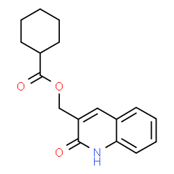 ChemSpider 2D Image | (2-Oxo-1,2-dihydro-3-quinolinyl)methyl cyclohexanecarboxylate | C17H19NO3