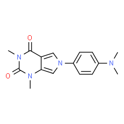 ChemSpider 2D Image | 6-[4-(Dimethylamino)phenyl]-1,3-dimethyl-1H-pyrrolo[3,4-d]pyrimidine-2,4(3H,6H)-dione | C16H18N4O2