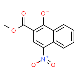 ChemSpider 2D Image | 2-(Methoxycarbonyl)-4-nitro-1-naphthalenolate | C12H8NO5