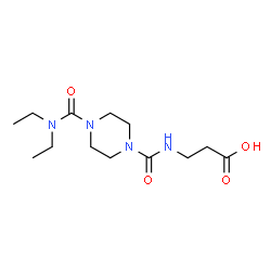 ChemSpider 2D Image | N-{[4-(Diethylcarbamoyl)-1-piperazinyl]carbonyl}-beta-alanine | C13H24N4O4